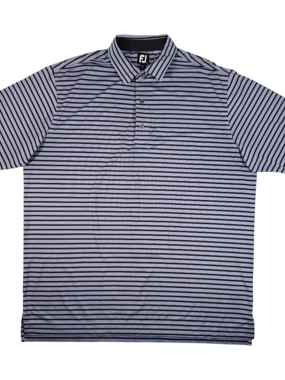 FootJoy Short Mens 2XL Purple Short Sleeve Performance Striped Polo Golf Shirt